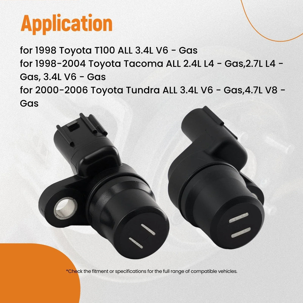 ABS Wheel Speed Sensor 2pc Rear Set for Toyota Tacoma 1998-2004
