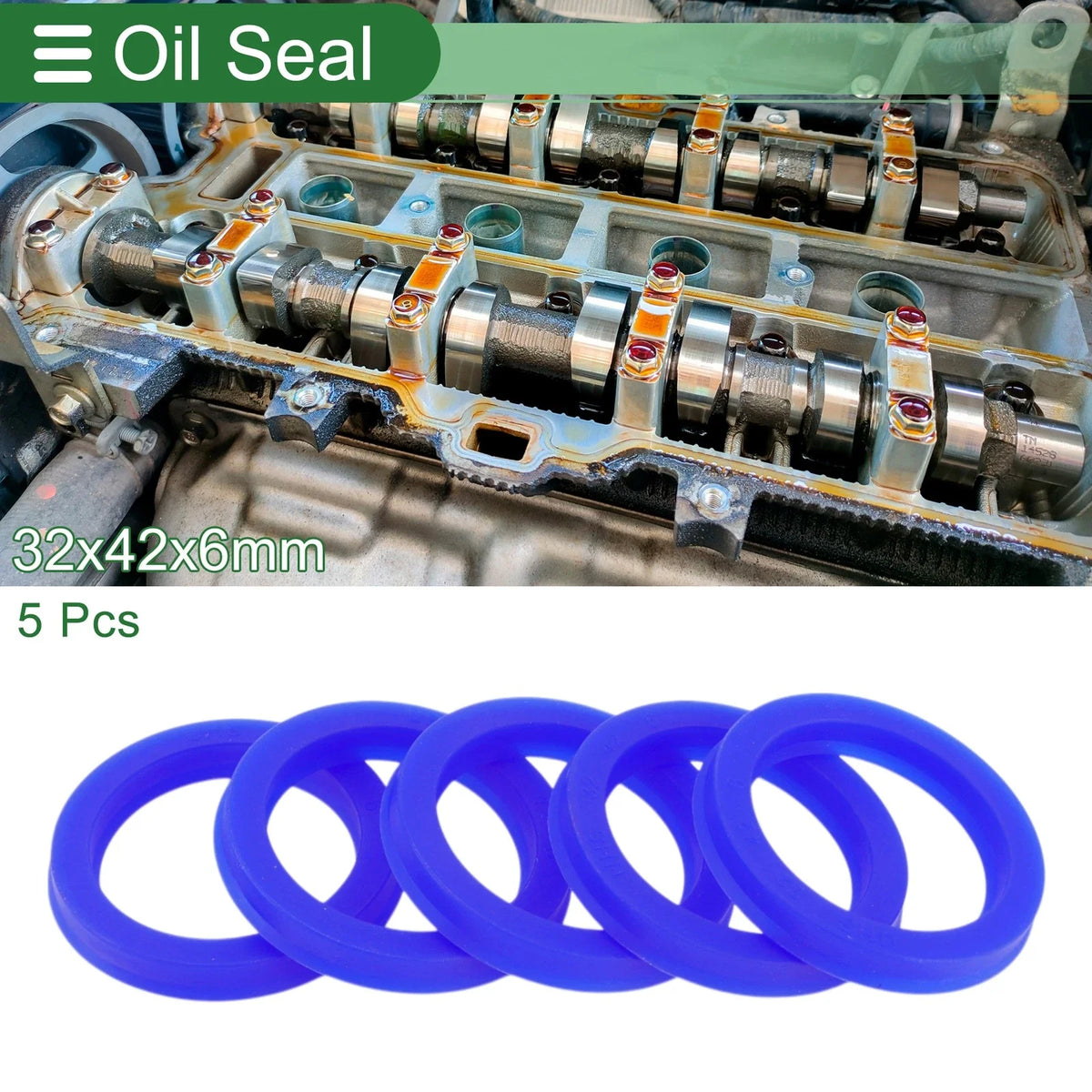 Set of 5 Oil Seal Rotary Shaft Seal 32x42x6mm TPU High Pressure