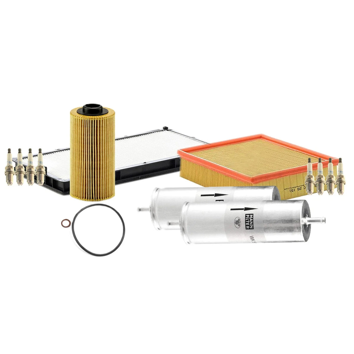 OEM Filter & 8 Laser Platinum Spark Plugs Kit for BMW E34 530i 540i (1988–1995)