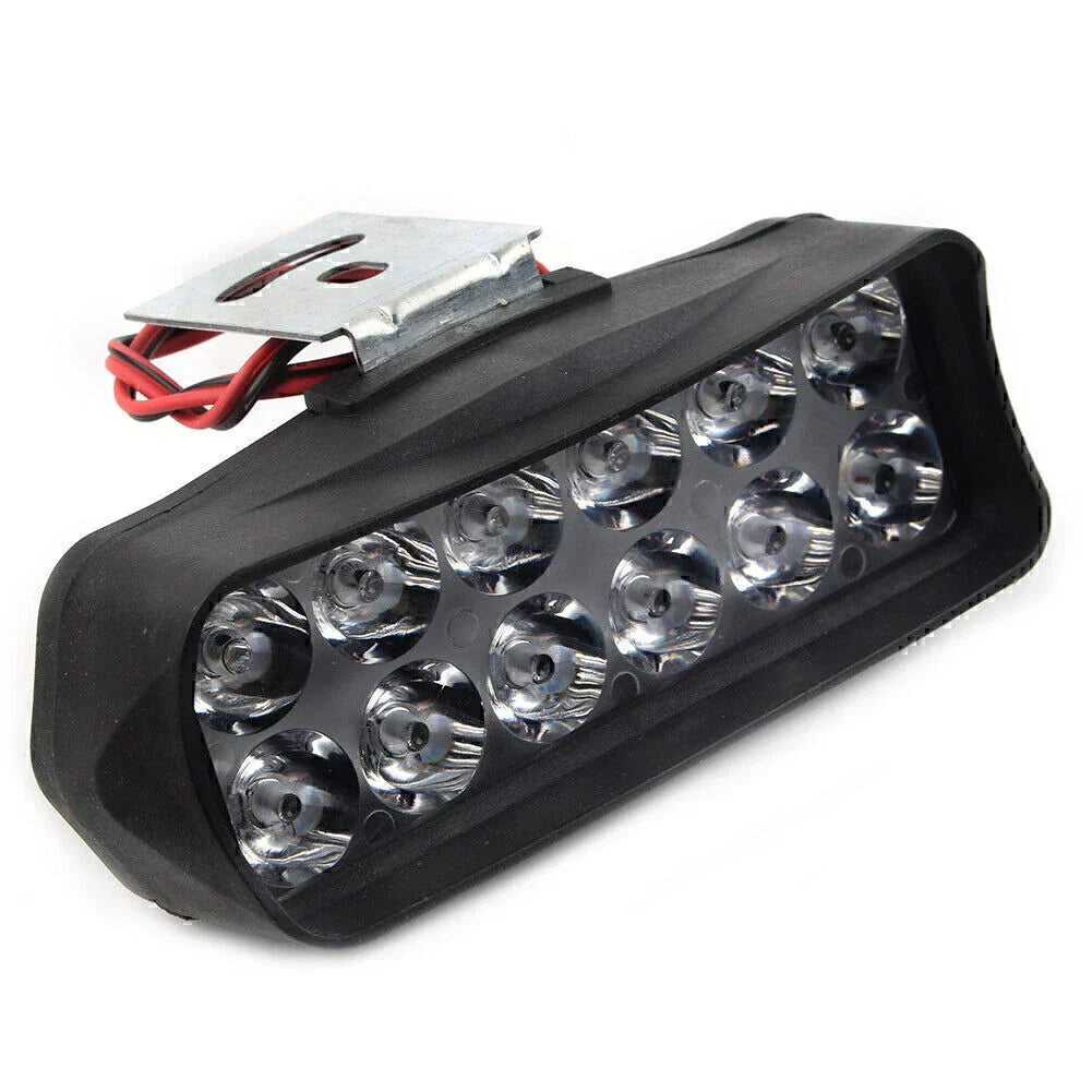 White 12-LED Fog Light Headlamp for ATV UTV Motorcycle