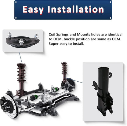 Front Shock Absorbers and Struts Set for Toyota Camry (2012-2017)