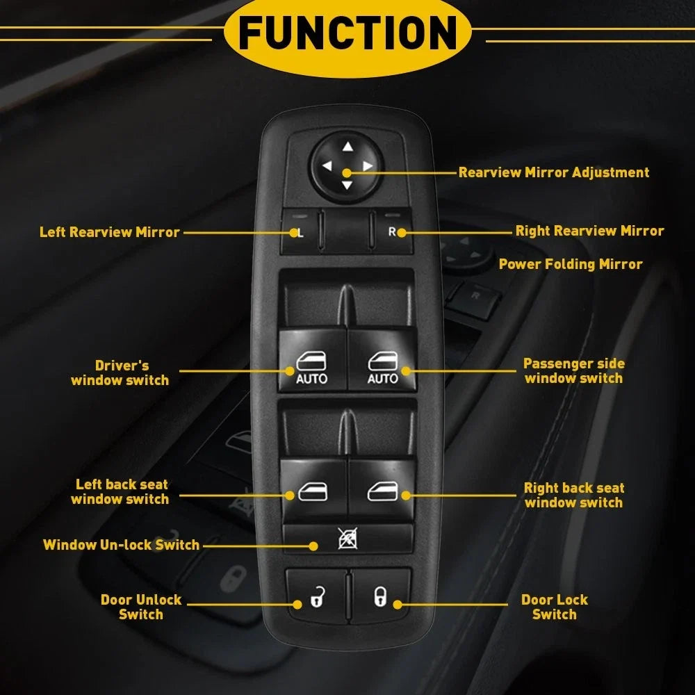Master Power Window Switch for Chrysler 300 Dodge Charger (2015–2019) 68262253AA