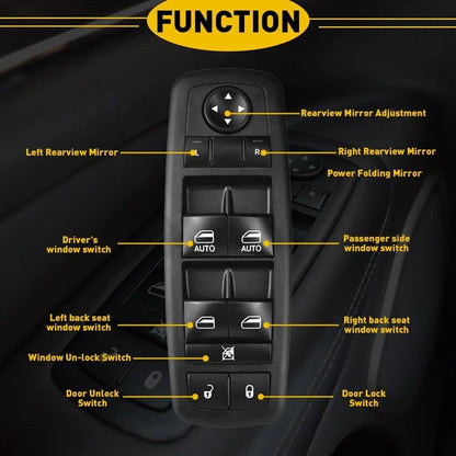 Master Power Window Switch for Chrysler 300 Dodge Charger (2015–2019) 68262253AA