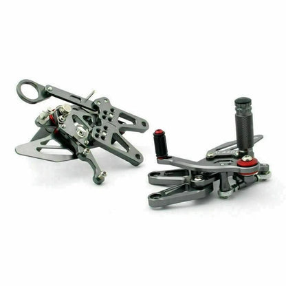 Rearset Foot Pegs in Gray for BMW S1000RR (2010–2014)