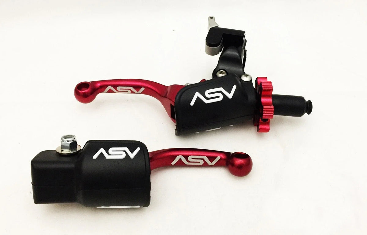 ASV F3 Front Brake Clutch Perch Lever Shorty Red for Suzuki RMZ 250 450 (2007–2023)