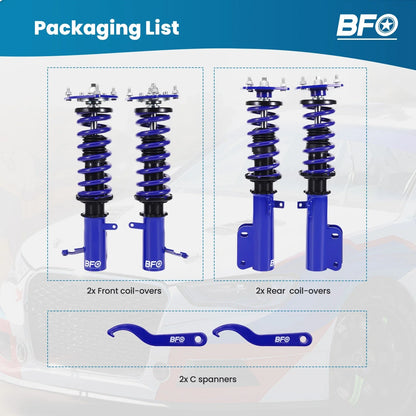 Lowering Kit Adjustable Coilovers for Toyota Corolla AE101 AE111 E90 E100