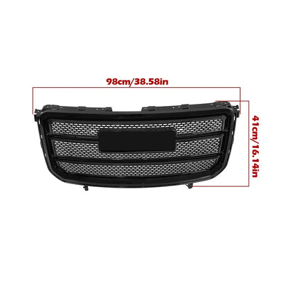 Front Center Mesh Grille for GMC Acadia Denali (2013–2016) - Bright Black