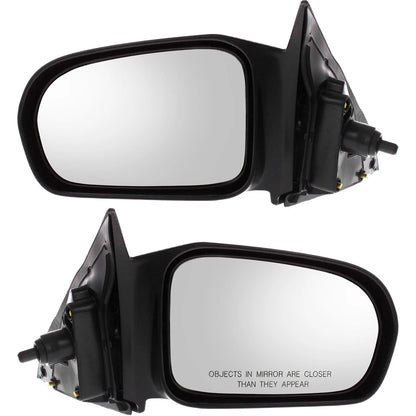 Manual Remote Side Mirror Pair Set of 2 for Honda Civic Coupe (2001–2005)