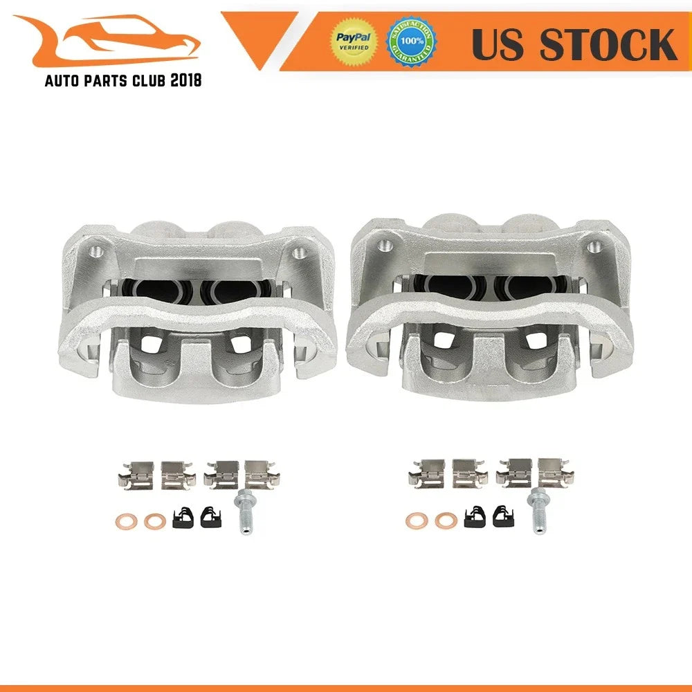 Pair of Front Brake Calipers w/Bracket for 2010-2015 Lexus RX350 Left Right