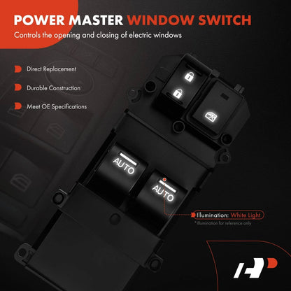 2011-2012 Honda Accord Front Left Power Window Switch