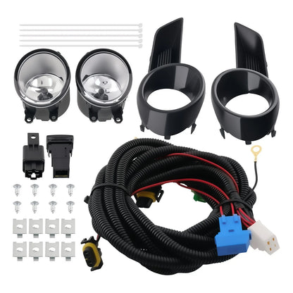 Fog Light Set w/Switch & Bulb Bracket for Toyota Highlander 2008-2010