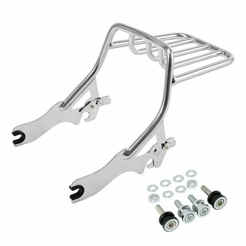 Chrome Sissy Bar Backrest with Luggage Rack for Harley Softail 2018-2025
