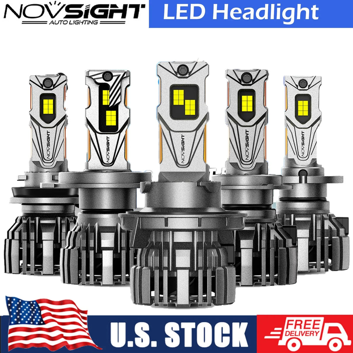Headlight Bulbs LED Kit H11 9005 9006 H4 H7 H13 for All Vehicles