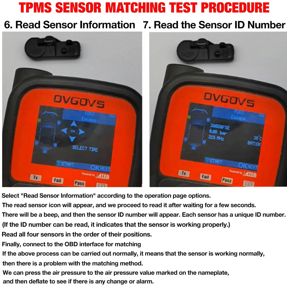 TPMS Tire Sensors for Subaru Legacy Outback WRX (2010–2017) 4x