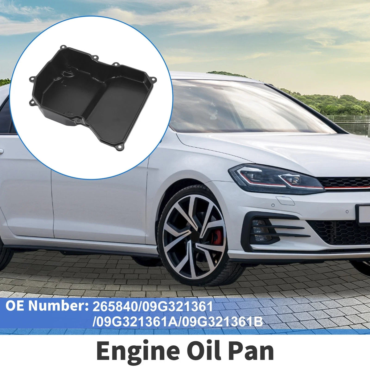 Engine Oil Pan for Volkswagen Passat (2006–2010) No.265840/09G321361 Aluminum