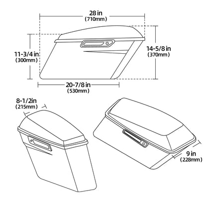 Saddle Bags for Harley Road Street Glide FLHR FLTR (1994–2013)