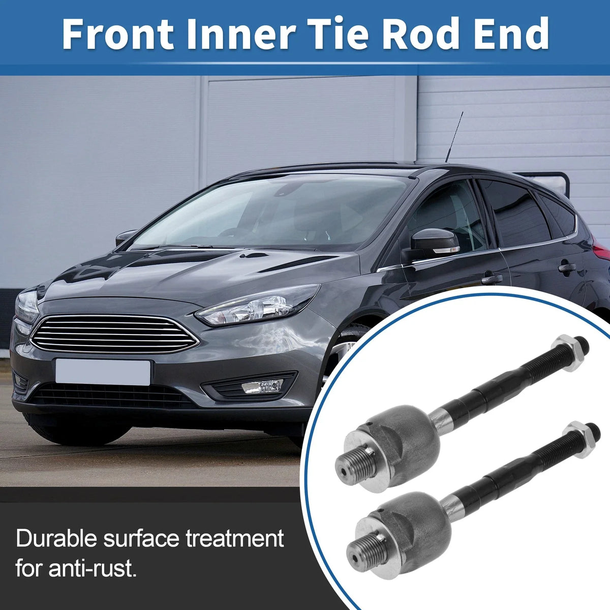 2 Pcs Front Inner Tie Rod End Links for Ford Fusion (2006–2009)