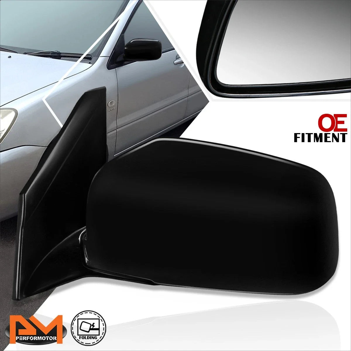 Manual Adjustable Left Side Mirror for Mitsubishi Lancer (2002-2007)