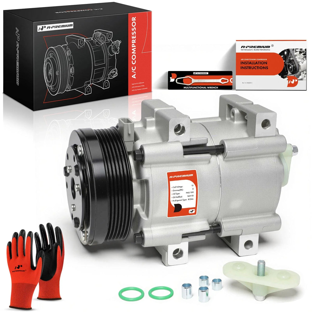 A/C Compressor with Clutch for Ford Explorer Mustang (1991–2001)