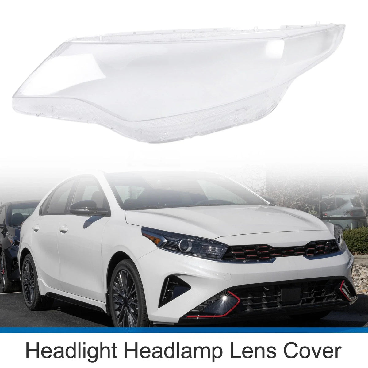 1 Pcs Headlight Lens Cover for Kia Optima (2016–2018) PC Clear
