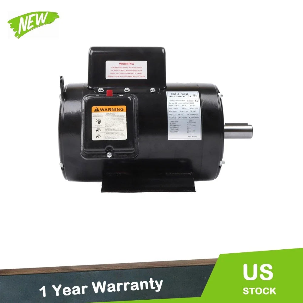 5HP ODP Motor for Air Compressor (208-230V, Single Phase)