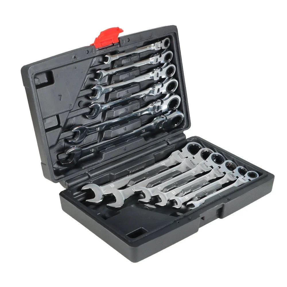 Metric Combination Wrench Set 12-Pc with Flexible Ratcheting (8-19mm)