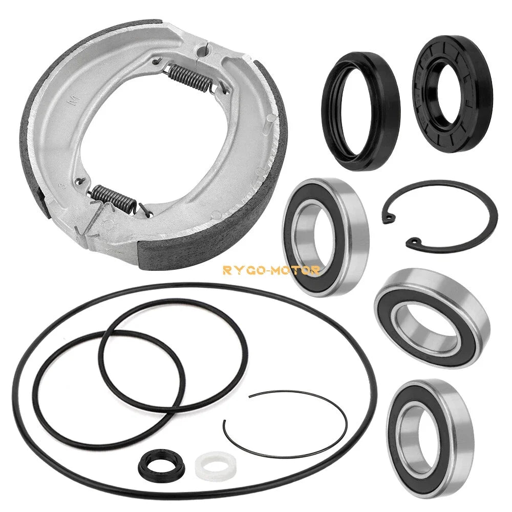 Rear Axle & Brake Shoes Kit with Seals for Honda TRX250 Recon 250 1997-2024