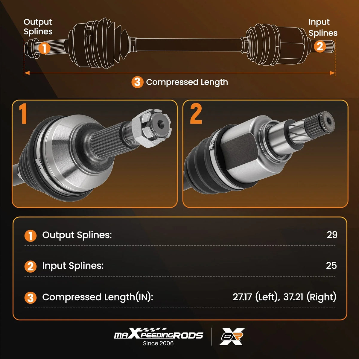 Front Left & Right CV Axle for Nissan Sentra 1.8L FWD (2013–2019)