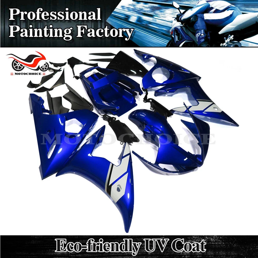ABS Injection Fairing Kit for Yamaha YZF R6/R6S (2003–2009) Blue White