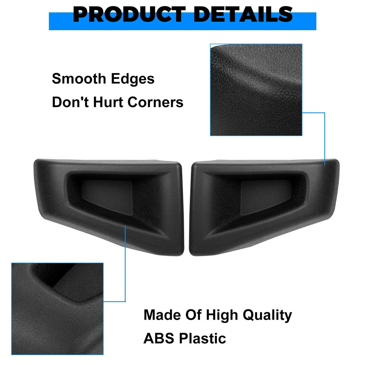 Front Bumper End Cap Set, Textured for Hummer H2 (2003-2009) Left & Right