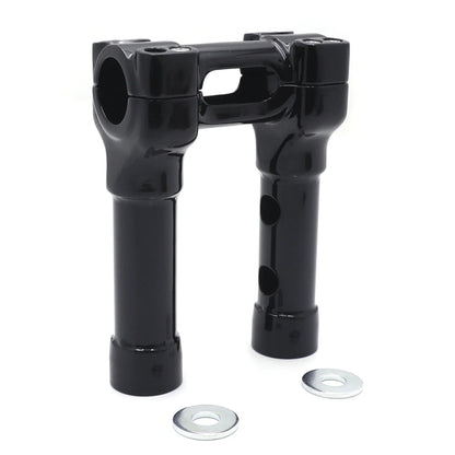 Handlebar Top Clamp 6" Riser CNC Black for Harley Bikes