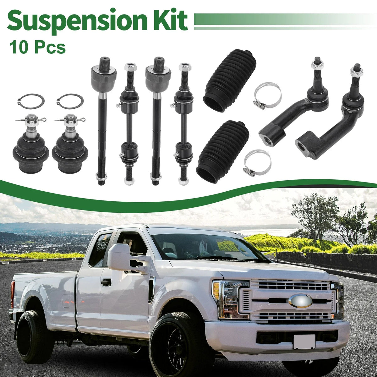 10X Front Suspension Kit Tie Rod Ends Sway Bar Link Ball Joint for Ford F-150 (2004–2023)