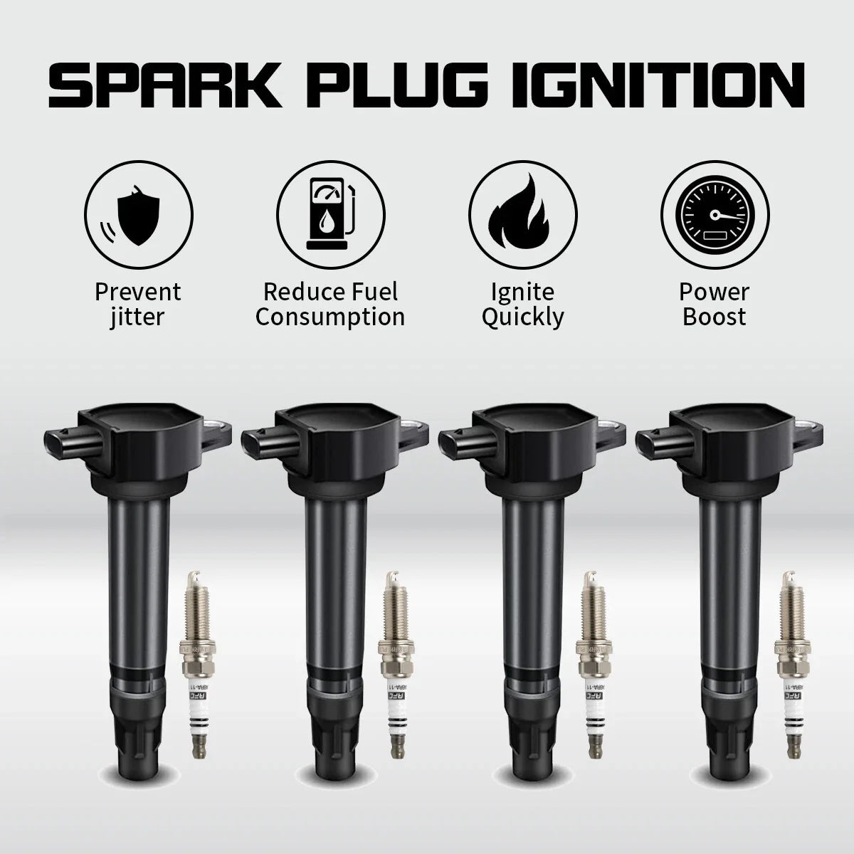 4 Ignition Coils and Spark Plugs for Jeep Compass Patriot 2007-2017
