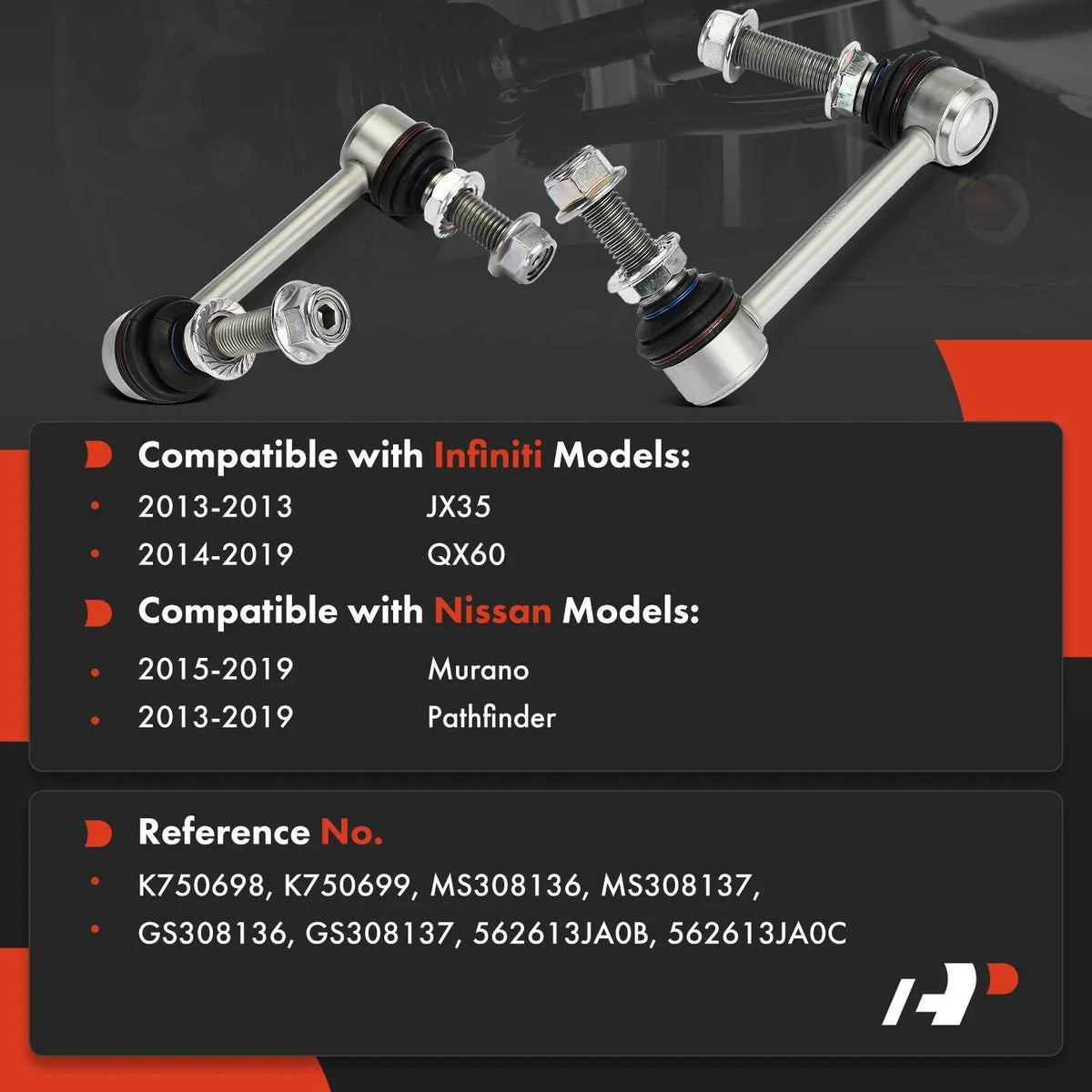 Rear Sway Bar Link Pair for Murano Pathfinder 2015-2019