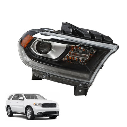 Black HID LED DRL Right Headlight for Dodge Durango 2016-2020