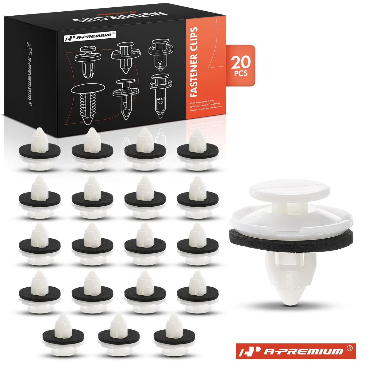 Set of 20 Tailgate Garnish Retainer Clips for Honda