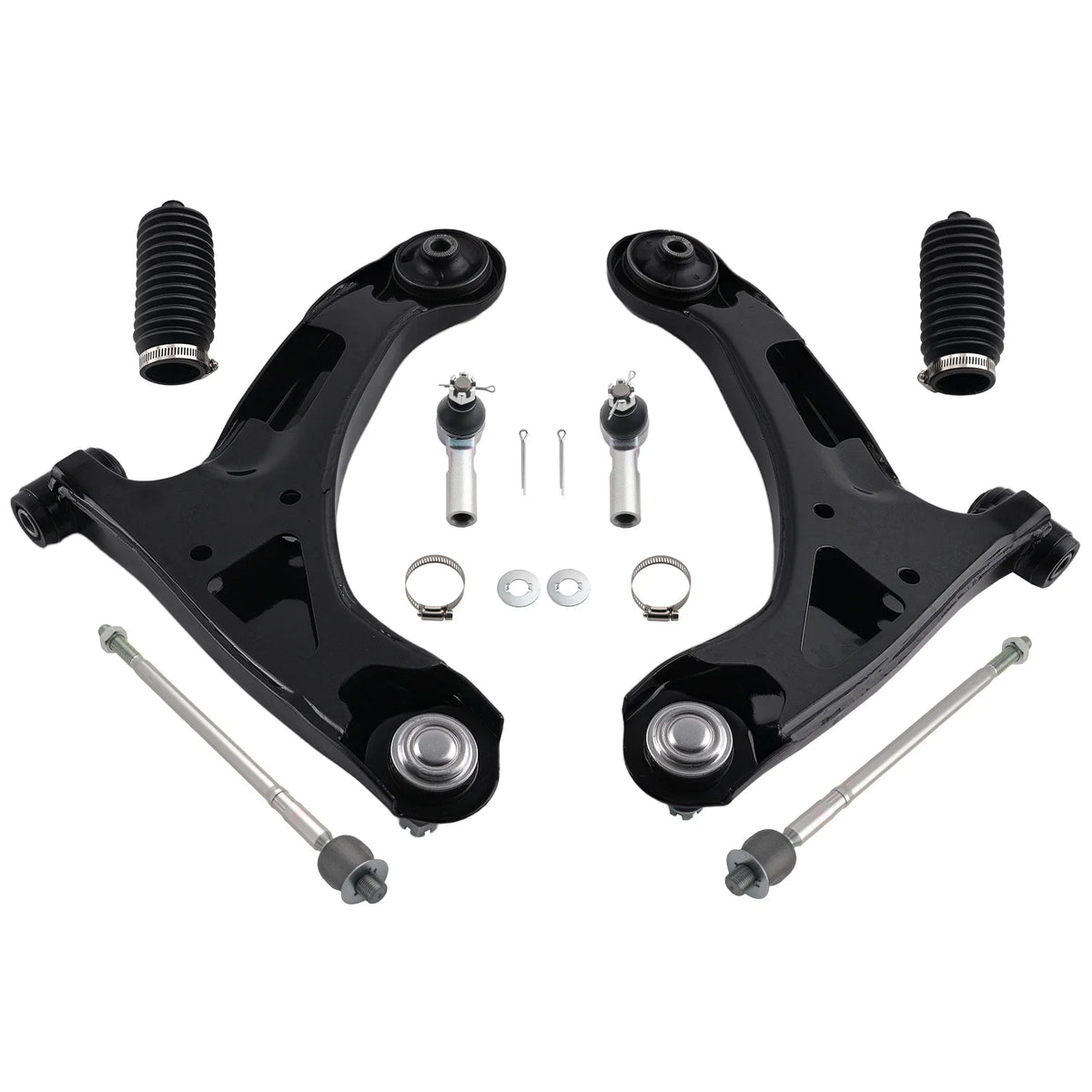 8PC Set of Tie Rods & Front Lower Control Arms for Suzuki Grand Vitara 06-13