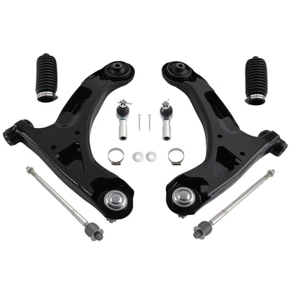 8PC Set of Tie Rods & Front Lower Control Arms for Suzuki Grand Vitara 06-13