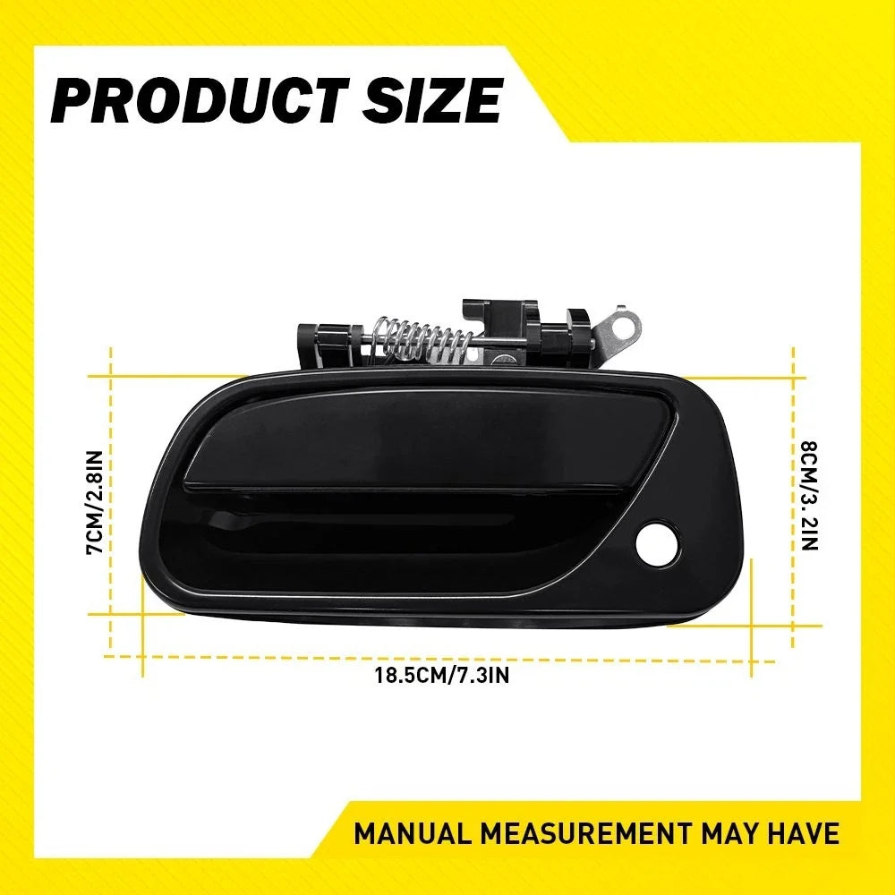 Left Outer Door Handle - Textured Black Finish for Toyota T100 1993-1998