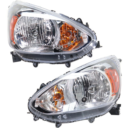 Headlight Pair for Mitsubishi Mirage (2014–2015) CAPA Halogen