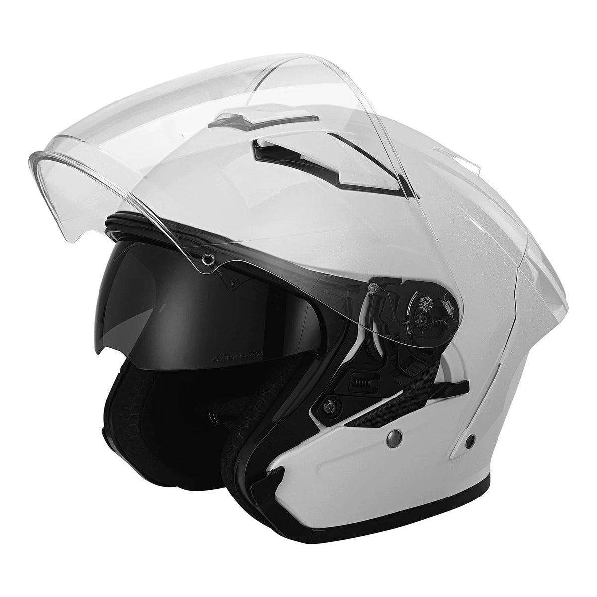 Adult 3/4 Open Face Motorcycle Helmet with Dual Visor - DOT Approved