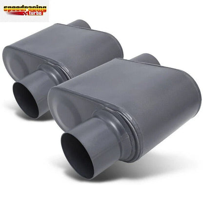 Chambered Exhaust Muffler Set - 2Pcs 3" Inlet/Outlet, Universal