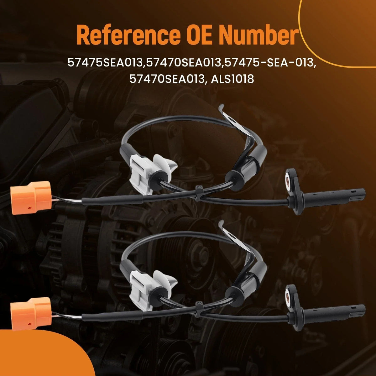 2X Rear ABS Wheel Speed Sensor for Acura TSX (2004–2008) 57470SEA013 57475SEA013