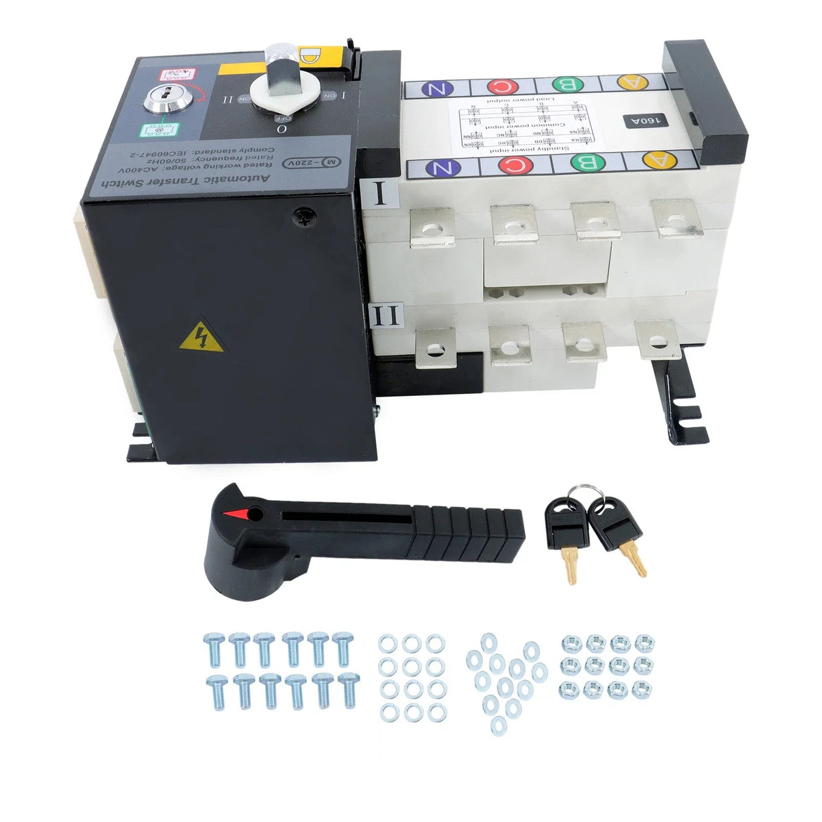 Automatic Transfer Switch 160A 4 Poles 110V 220V ATS for AC Generator