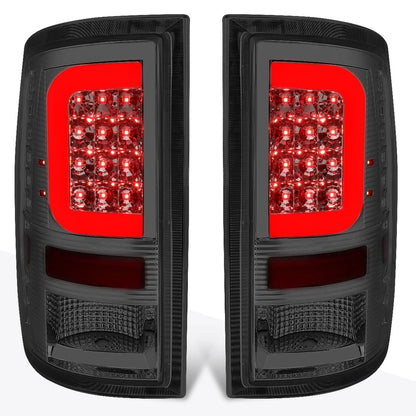 3D LED C-Bar Tail Light for Dodge Ram Pickup (2009–2017) - Red, Smoked