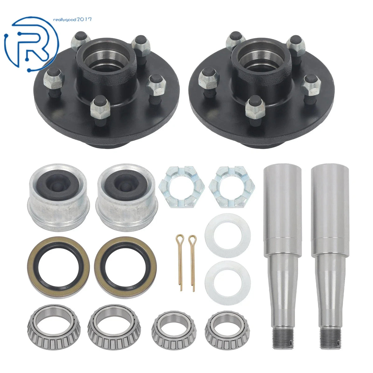 5-Bolt On 4-1/2" Trailer Hub Kit #84 for 3500lbs Axle