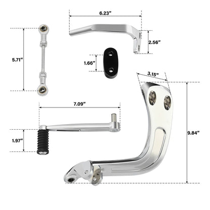Shift & Brake Side Kit for Harley FLSB FXFB FXFBS Mid Controls 2018-Present