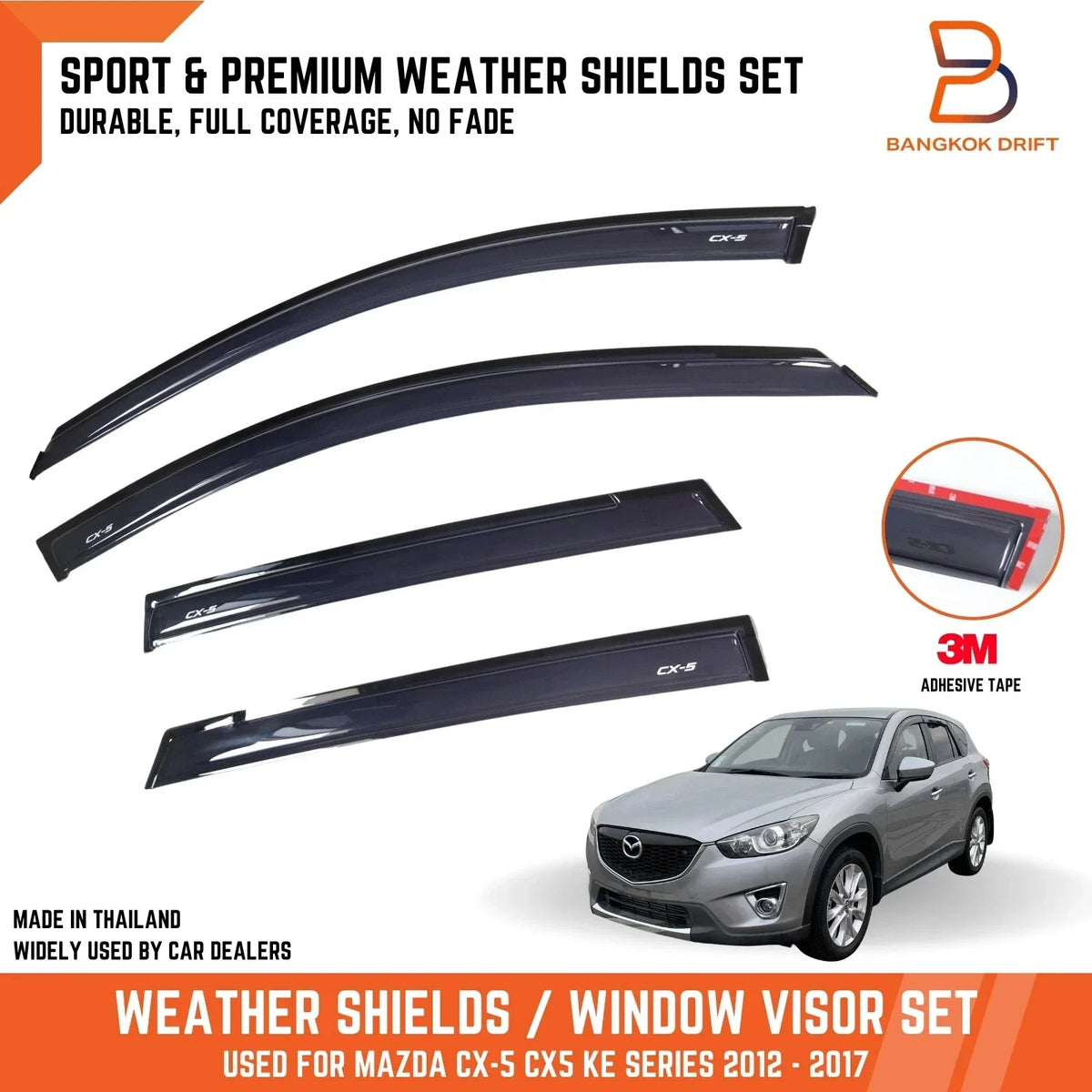 Weathershields for Mazda CX5 (2012-2017) Window Visors KE Series