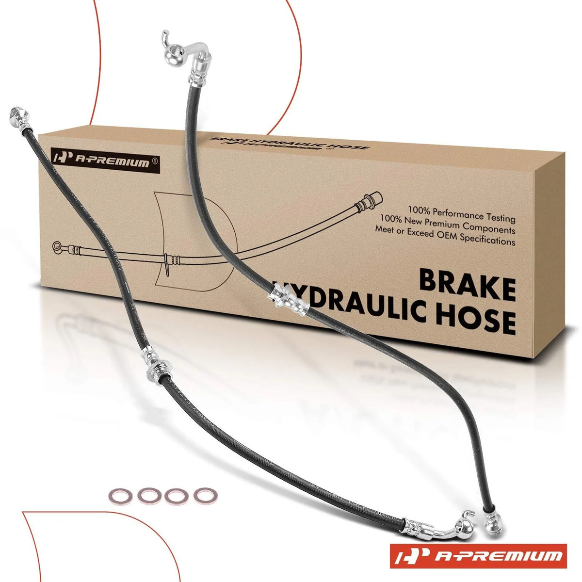 2X Rear Brake Hydraulic Hose for Nissan Frontier (2005–2019)