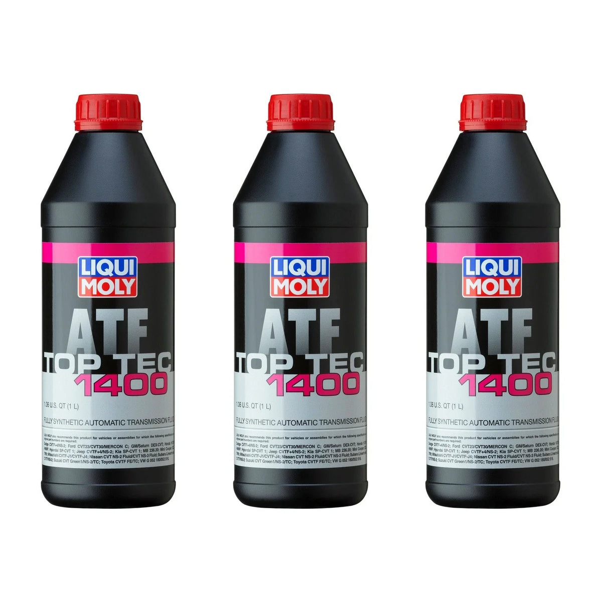 3L Set of Liqui Moly Top Tec ATF 1400 Automatic Transmission Fluid